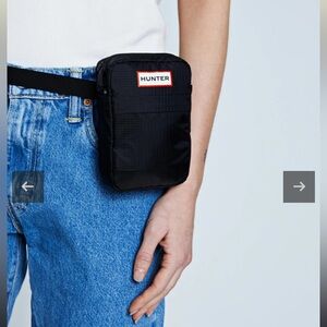 New Hunter Original Ripstop Belt Bag Black Nylon Crossbody